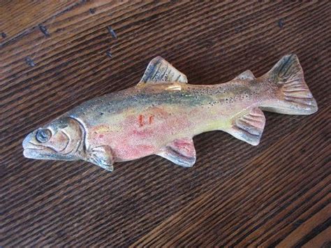 Studio Pottery Realistic Fish Wall Hanging Plaque 8 Etsy Pottery