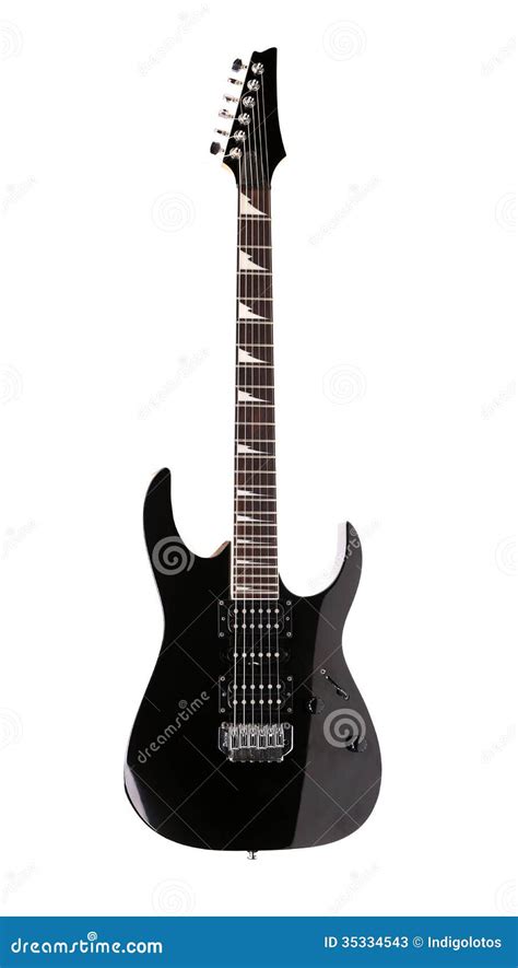 Full Size Black Electric Guitar Stock Image Image Of Rock Idol 35334543