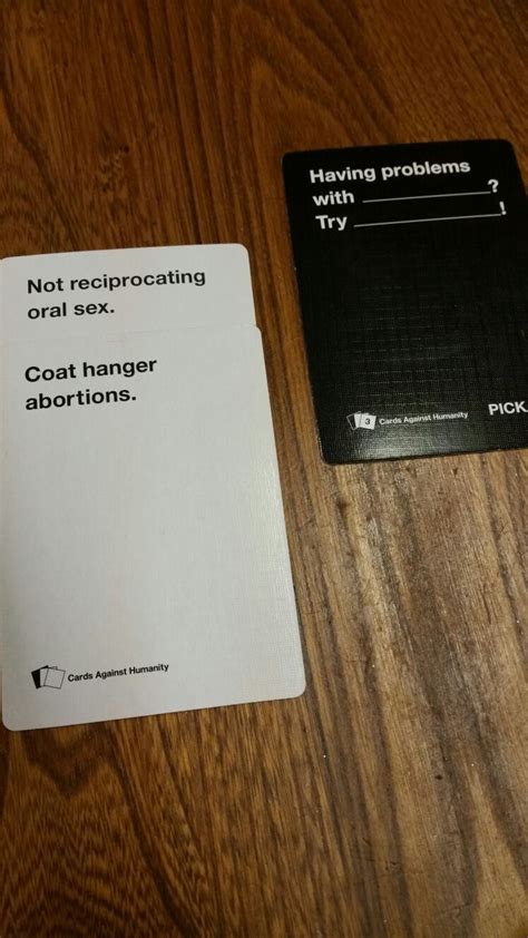 Cards Against Humanity Game Horrible People My Tho Adult Jokes Oral