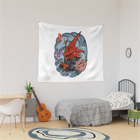 Gundam Sazabi Vintage Neo Japanese Tattoo Tapestry Gundam Merch