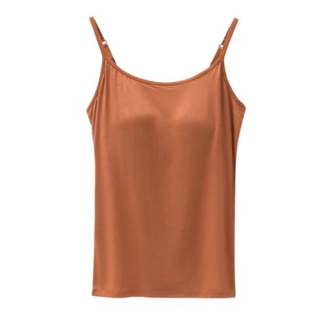 Fulijie No Boundary Tank Top With Chest Padswomens Topswomen With