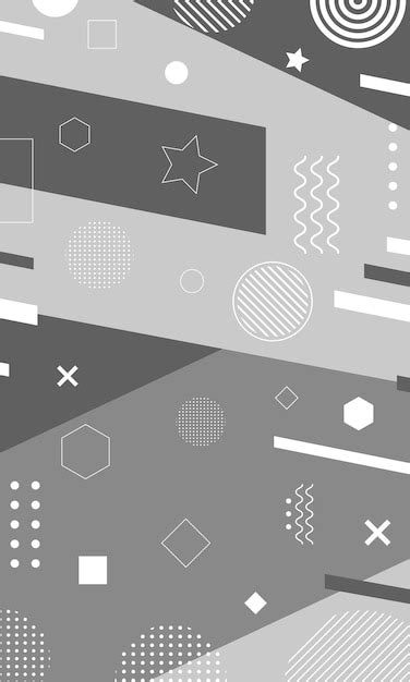 Premium Vector | Geometric shapes on an abstract grey background