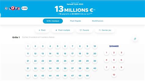 Loto 13 millions d euros à gagner le samedi 3 juin