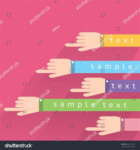 Set Vector Hand Pointers Stock Vector Royalty Free