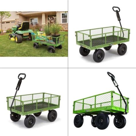 Buy Gorilla Carts 800 Lb Steel Utility Cart Outdoor Metal Steel Yard