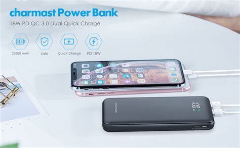 Charmast Power Bank Pd Mah Usb C W Power Delivery Portable