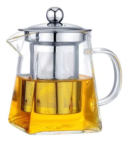 Chaleira Bule Vidro Infusora Inox Pode Ir Ao Fogo 750ml Qd