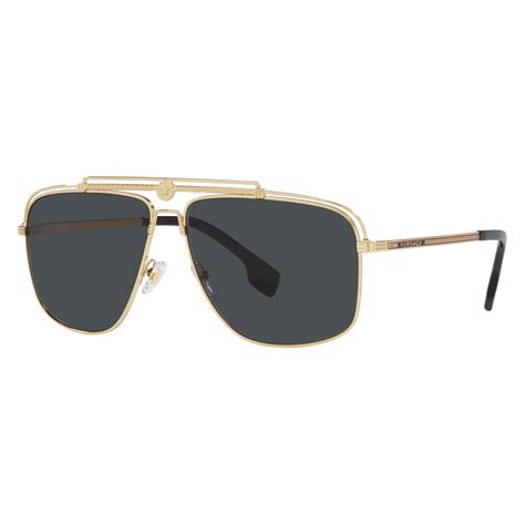 Versace Gold Men's Rectangular Sunglasses VE2242 - Itshot M00309