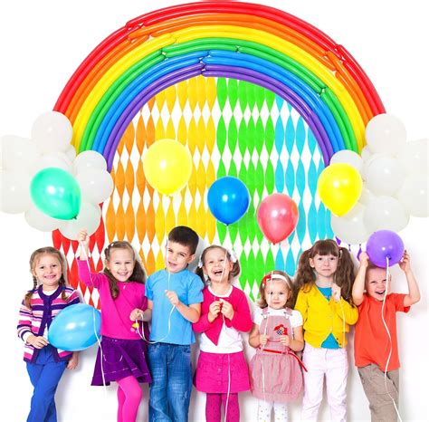 Amazon Libima 152 Pcs Pride Rainbow Party Backdrop Decorations