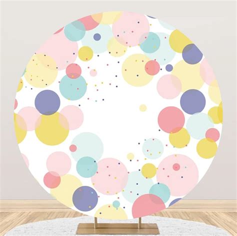 Amazon Yeele X Ft Cartoon Colorful Dots Round Backdrop Cover