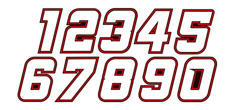 Nascar Number Font