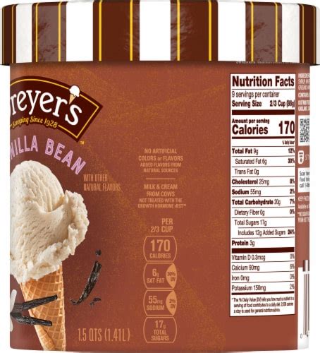 Dreyer S Edy S Grand Vanilla Bean Ice Cream Tub Oz Kroger