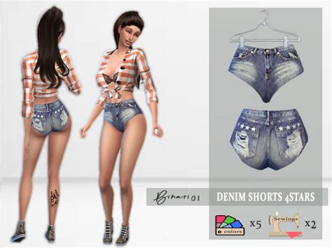 The Sims Resource Denim Shorts 4Stars