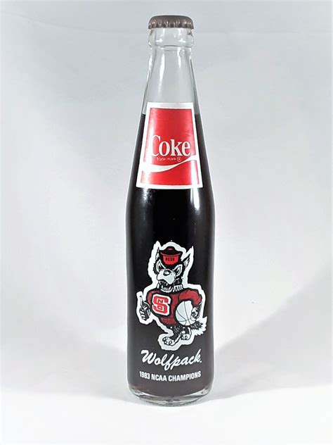 1983 Ncaa Nc State Coke Bottle Wolfpack Acc Tournament Basketball