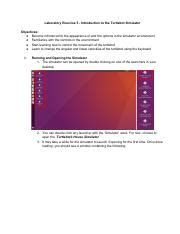 Lab Intrototurtlebotsimulator Pdf Laboratory Exercise