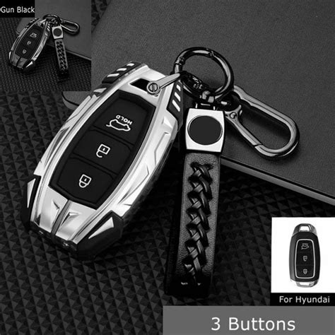 Zinc Alloy Silicone Car Key Fob Case Cover Holder For Hyundai Sonata