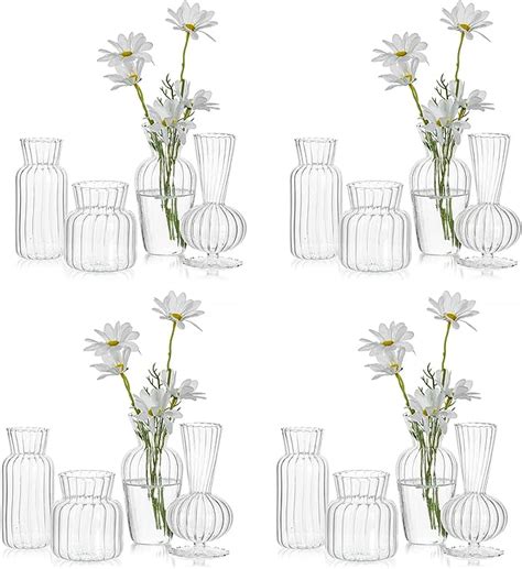 Amazon Mini Glass Vases For Centerpieces Hewory Small Clear Bud