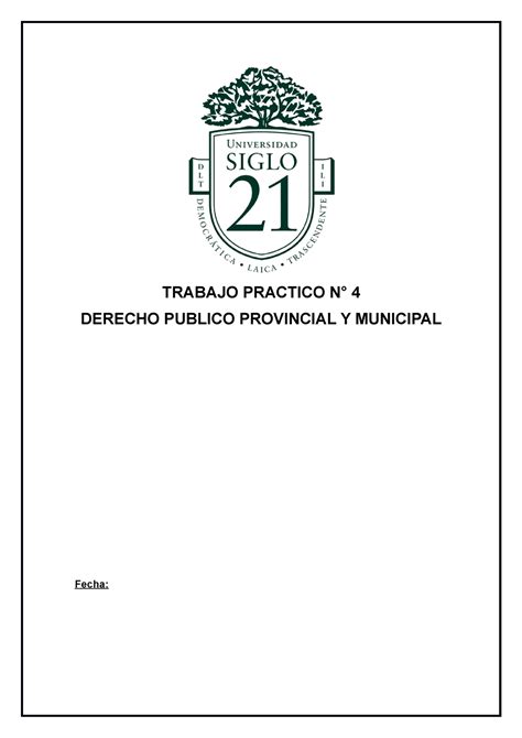 Tp Derecho P P Y M Trabajo Practico Aprobado Trabajo Practico N