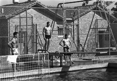 1950s: College swim team (11) - big red hearts