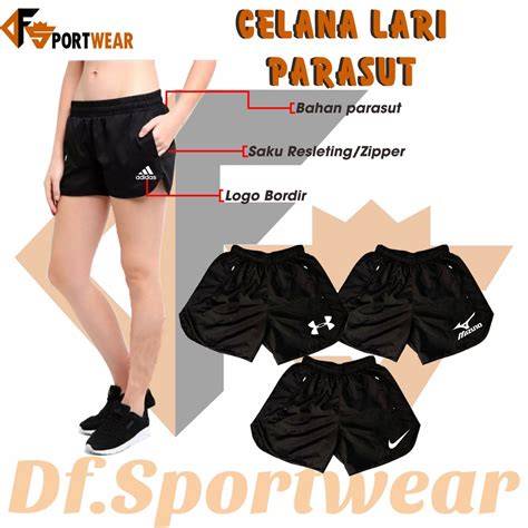 Jual Celana Pendek Olahraga Lari Running Celana Pendek Parasut Saku