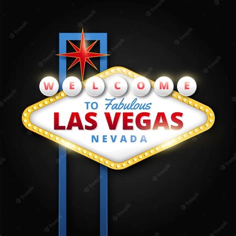 Free Vector | Realistic las vegas sign design