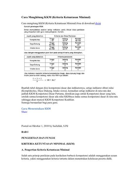 PDF Cara Menghitung KKM DOKUMEN TIPS