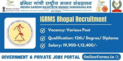 Igrms Bhopal Recruitment Clerk Driver Steno Others