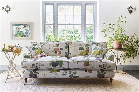 Flowered Fabric Sofas Cabinets Matttroy