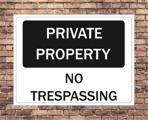 Private Property No Trespassing Sign