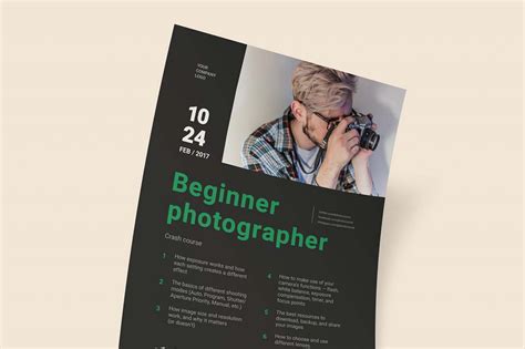 Free Beginner Photographer Poster Template