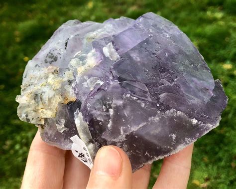 616g Purple Fluorite Large Crystal Cluster Specimen with Hematite ...