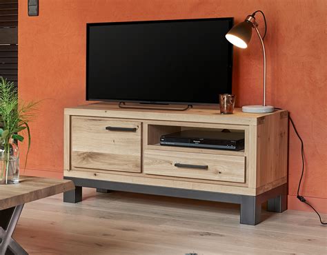 Meuble Tv Bois Naturel Meuble Tv En Bois Massif Cm Pour Salon