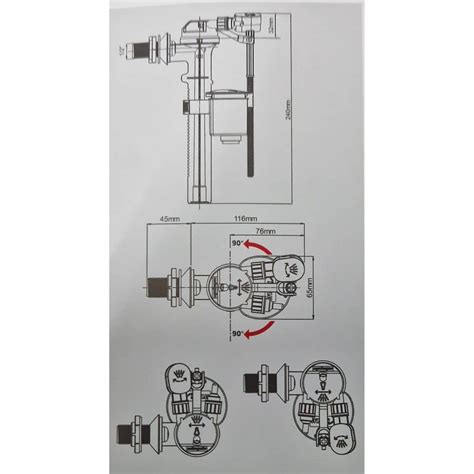 Wirquin Jollyfill Bsp Telescopic Side Feed Inlet Float Valve Brass