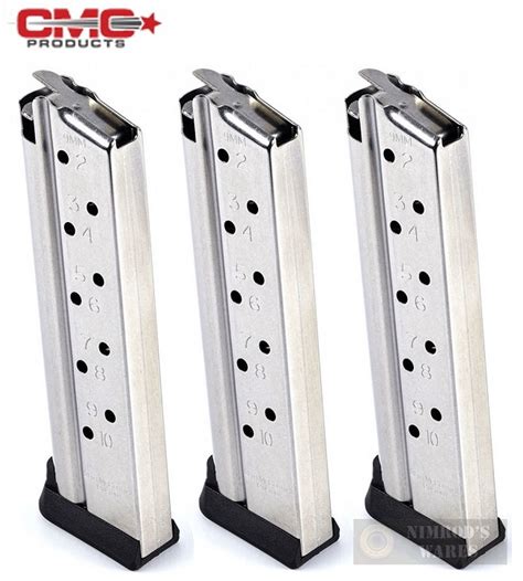 Chip Mccormick 1911 9mm 10 Round Magazine 3 Pack Range Pro M Rp 9fs10