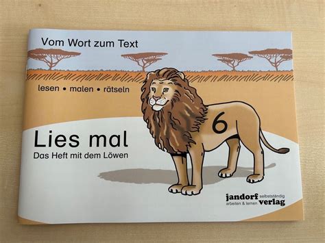 Lies mal 6 Das Heft mit dem Löwen lesen malen rätseln NEU Kaufen