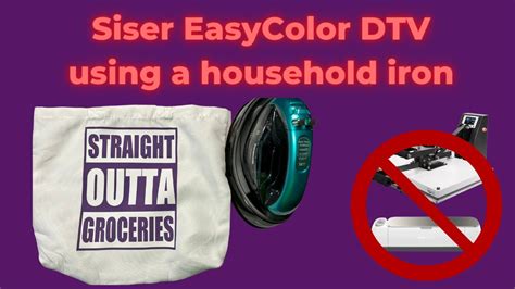 How To Use Siser Easycolor Dtv With A Household Iron Youtube