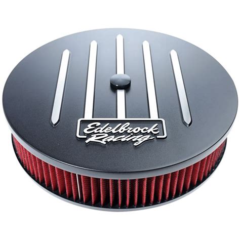 Edelbrock 41663 Mustang Air Cleaner And Base 14 Round Black