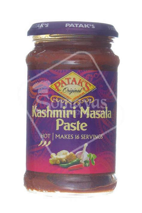 Patak S Kashmiri Masala Spice Curry Paste Hot 295g Hallans