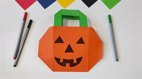 Halloween Tasche aus Papier Papiersachen Unterhaltung für Kinder