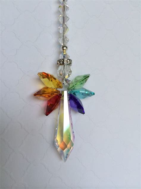 Angel Crystal Suncatcher Car Charm Swarovski Crystal Etsy