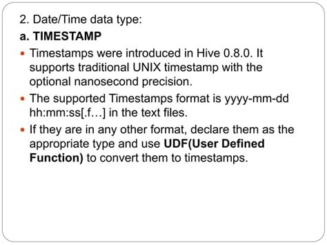 Unit 5 Hive Data Types Primitive And Complex Data Ppt