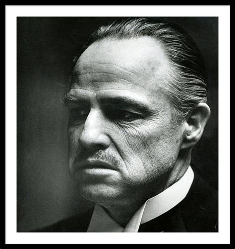 Marlon Brando The Godfather Godfather Movie Black And White Portraits