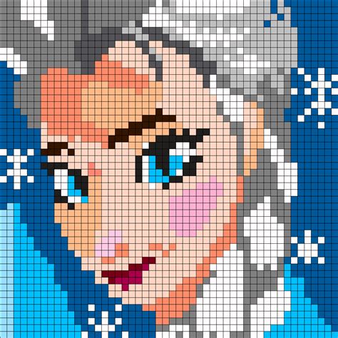 Frozen Elsa Perler Bead Pattern Bead Sprites Misc Fuse Bead Patterns