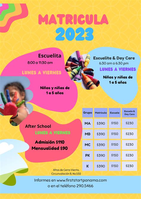 Matrícula 2023 Centro Educativo First Start