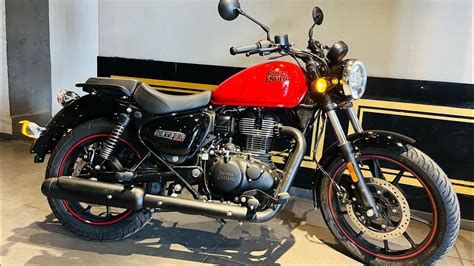 2024Royal Enfield Meteor 350 Fireball Red Colour Review Price