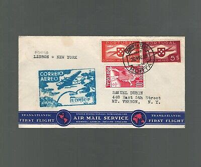 1939 Pan Am Airmail Cover Horta Azores To Mt Vernon New York USA EBay