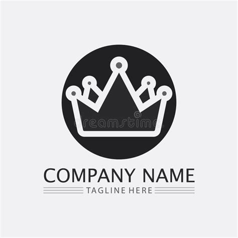 Crown Logo And Queen King Logo Designtemplate Vector Illustration