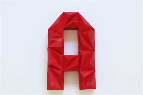 A Letter Diy Papercraft 3d Paper Alphabet Classroom Alphabet Decor