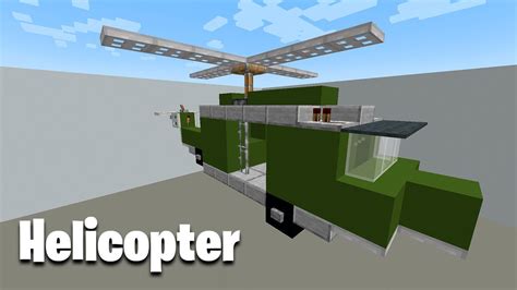 Helicopter In Minecraft Military Build Hacks Youtube