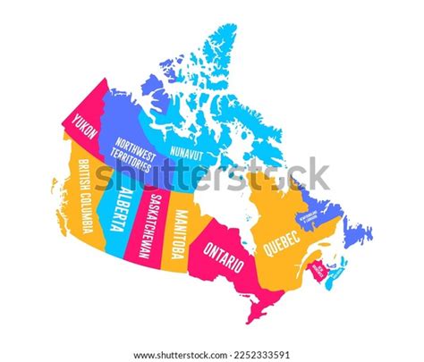 Canada Regions Map Vector Illustration Stock Vector (Royalty Free ...